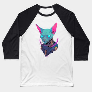 Cyberpunk Catz Baseball T-Shirt